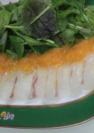 鯛のカルパッチョ　柿ソース添え-レシピのメイン写真