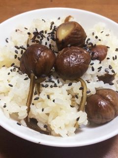 俺流!簡単・むき甘栗で『栗ごはん』-レシピのメイン写真