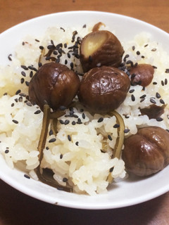 俺流!簡単・むき甘栗で『栗ごはん』-レシピのメイン写真