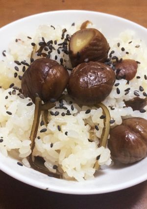俺流!簡単・むき甘栗で『栗ごはん』-レシピのメイン写真