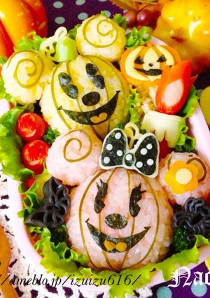 キャラ弁★ハロウィンかぼちゃミッキーミニ-レシピのメイン写真