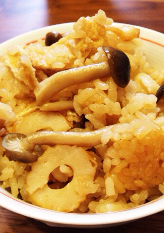 我が家の『しめじと薄揚げの炊き込みご飯』-レシピのメイン写真