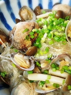 あさりの酒蒸しで春雨*あさりの旨味♪-レシピのメイン写真