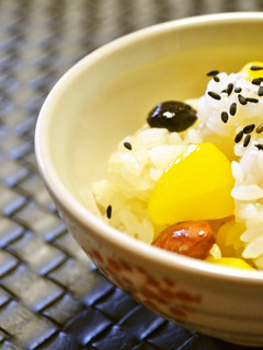 栗の甘露煮と煮豆で 栗おこわ-レシピのメイン写真