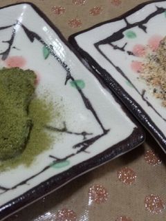 緑茶もち!黒ごまきなこもち!-レシピのメイン写真