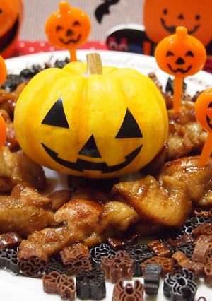 スパイシー照り焼きチキン&揚げパスタ-レシピのメイン写真