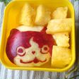 キャラ弁に☆りんごでジバニャン飾り切り★