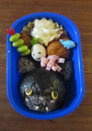妖怪ウォッチ　キャラ弁　ダークニャン-レシピのメイン写真