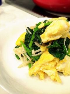 ほうれん草えのき卵の炒め物★-レシピのメイン写真
