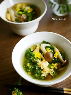 簡単♪春の味*菜の花の卵とじスープ-レシピのメイン写真