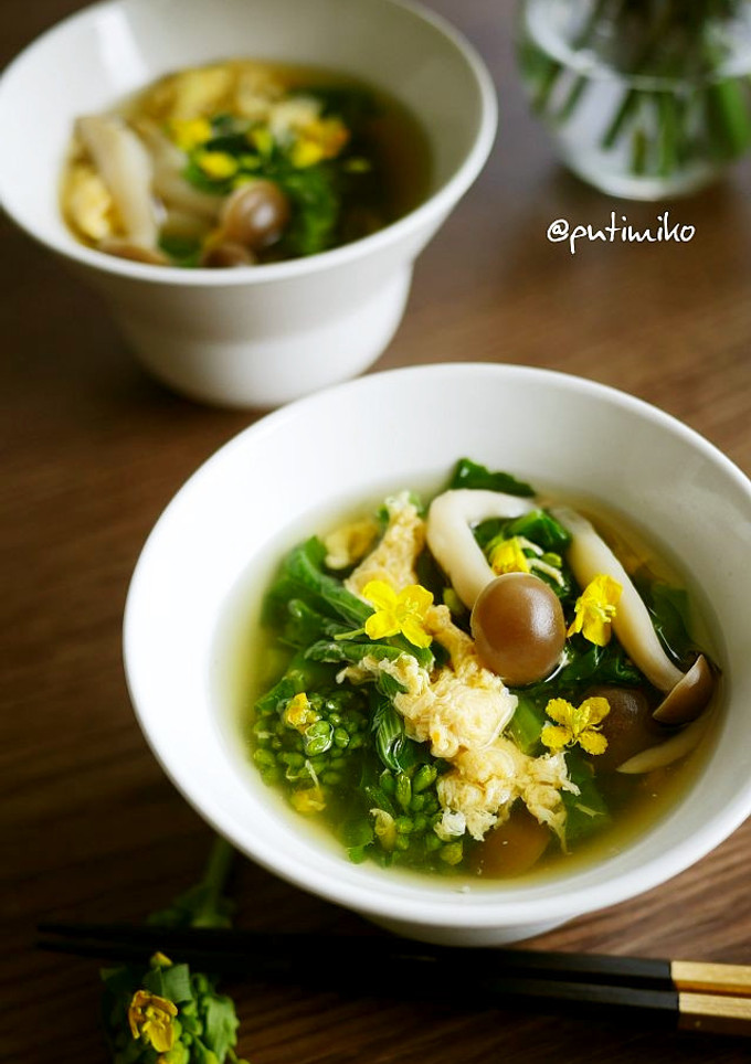 簡単♪春の味＊菜の花の卵とじスープ-レシピのメイン写真
