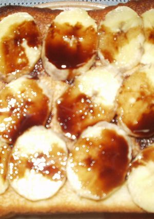 カフェのチョコバナナトースト-レシピのメイン写真