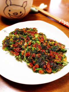 焼き納豆☆春菊入り-レシピのメイン写真