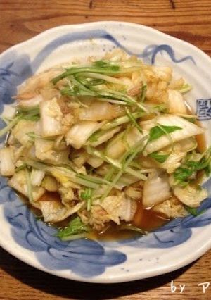 水菜と白菜のシーチキン炒め煮-レシピのメイン写真