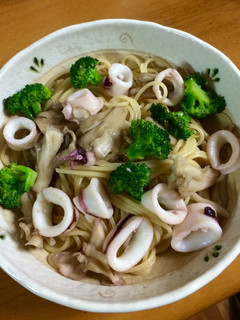 子イカと舞茸とブロッコリーのパスタ-レシピのメイン写真