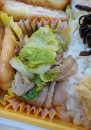 お弁当に♪　白菜と豚肉の和風炒め-レシピのメイン写真