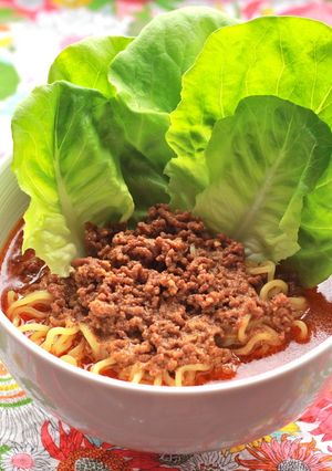 サラダ菜を使った簡単濃厚タンタン麺-レシピのメイン写真