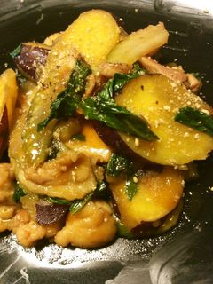 さつま芋と鶏肉の炒め物-レシピのメイン写真