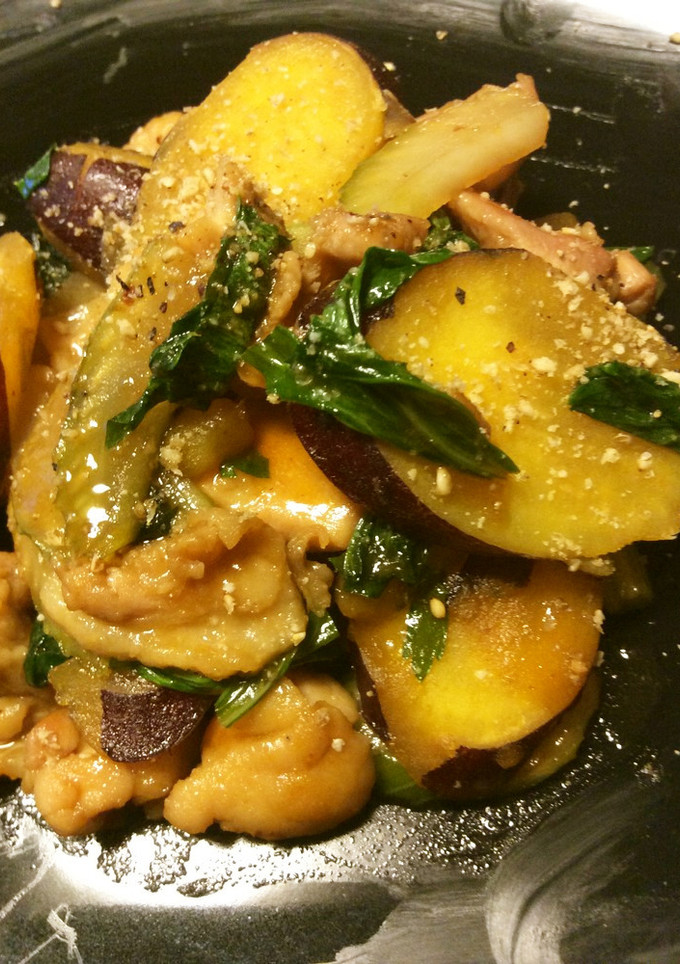 さつま芋と鶏肉の炒め物-レシピのメイン写真