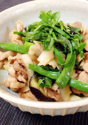 大葉香る豚コマ茄子の甘口醤油炒め-レシピのメイン写真