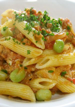 しお豆入り♪ペンネのツナトマトソース-レシピのメイン写真