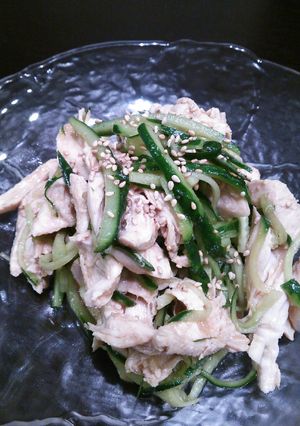 きゅうりと鶏ササミのお酢和え-レシピのメイン写真