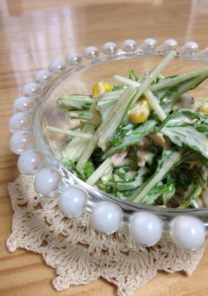 水菜のツナマヨサラダ♬-レシピのメイン写真