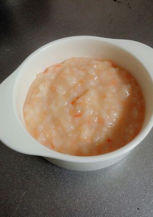 離乳食☆にんじんたまねぎのｼﾁｭｰおかゆ-レシピのメイン写真