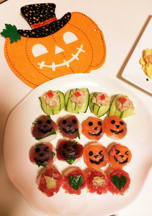 ハロウィンにかわいい手毬ずし♡-レシピのメイン写真