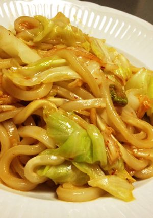 ピリ辛キムチ焼きうどん-レシピのメイン写真