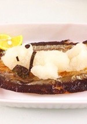 大根おろしアート☆彡秋刀魚とスヌーピー♪-レシピのメイン写真