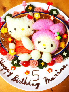 キティ&マイメロディキャラカレー-レシピのメイン写真
