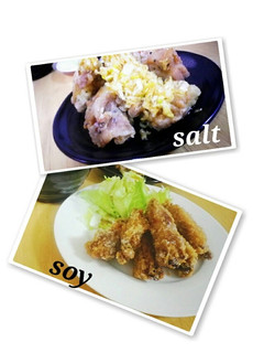 からあげ。塩と醤油の二種類。-レシピのメイン写真