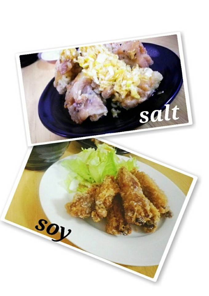 からあげ。塩と醤油の二種類。-レシピのメイン写真