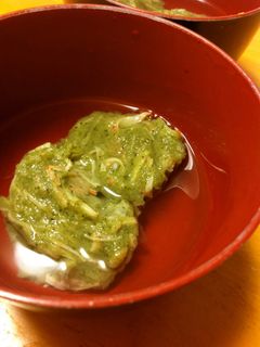 カニ小松菜しんじょうのお吸い物-レシピのメイン写真