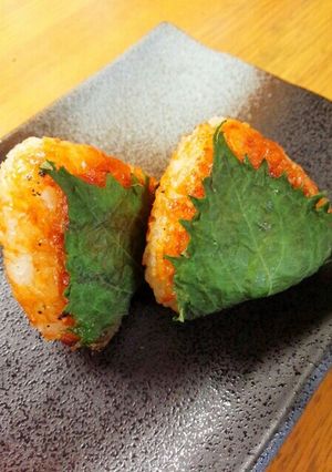 大葉万歳♪焼き味噌おにぎり-レシピのメイン写真