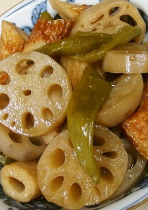 お弁当にも！あと一品のレンコンの煮物-レシピのメイン写真