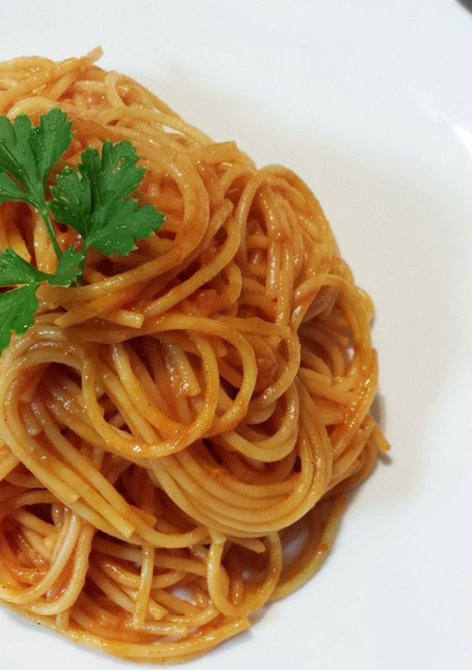 野菜のとろ実で煮込みパスタ-レシピのメイン写真
