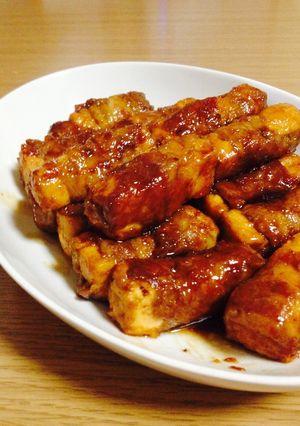 厚揚げの肉巻き！照り焼き味！-レシピのメイン写真