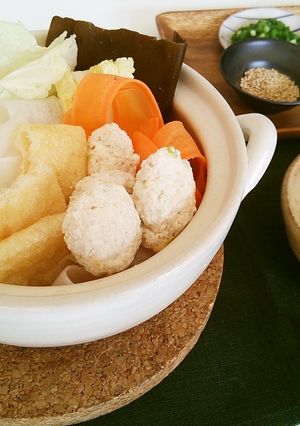 【離乳食にも】ふわふわ鶏だんごの水炊き♪-レシピのメイン写真