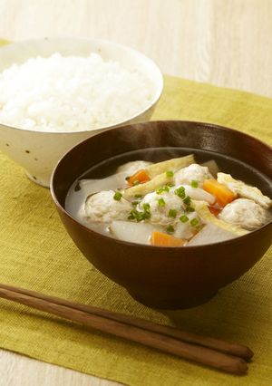 簡単！鶏だんごでけんちん汁-レシピのメイン写真