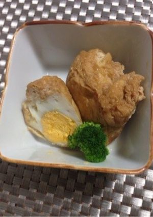 簡単!巾着!油揚げ玉子詰め煮-レシピのメイン写真