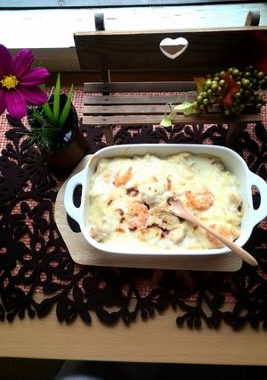 里芋と豆乳のチーズたっぷりグラタン！-レシピのメイン写真