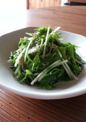やみつき！水菜とじゃこのはりはりサラダ-レシピのメイン写真