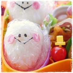 รูปของ おばけちゃんnoラップおにぎり☆キャラ弁