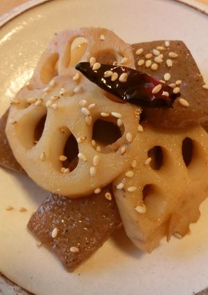 蓮根とこんにゃくの麺つゆ簡単きんぴら～-レシピのメイン写真