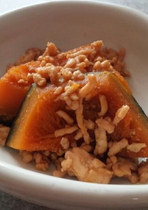 ご飯のおかずになるカボチャのそぼろ煮♡-レシピのメイン写真
