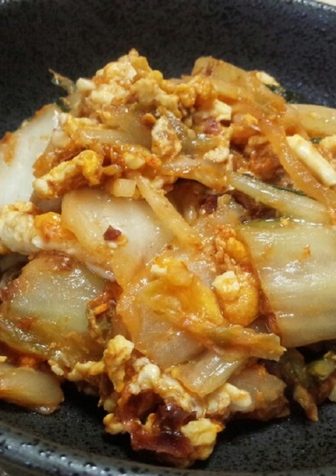 簡単！卵白とキムチのお好焼き風おつまみ♡-レシピのメイン写真
