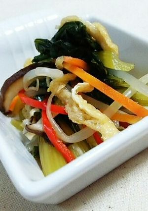 ☆簡単☆たっぷり野菜と油揚げの煮浸し-レシピのメイン写真