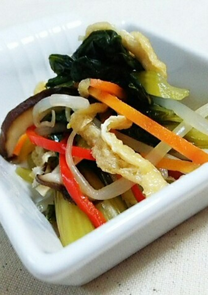 ☆簡単☆たっぷり野菜と油揚げの煮浸し-レシピのメイン写真